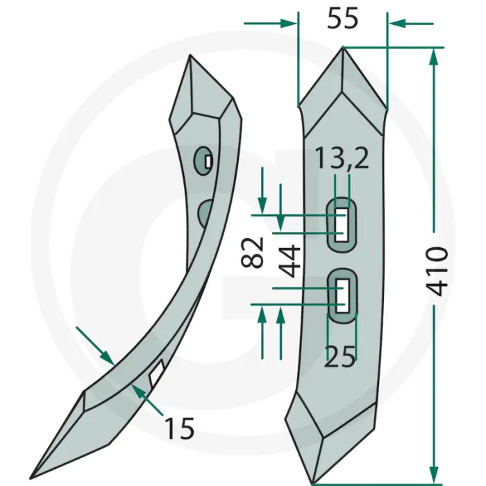BEITEL  WERKBREEDTE 55MM, GATAFSTAND 4482MM