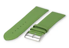 XL HORLOGEBAND GLAD LEER  28MM  APPELGROEN